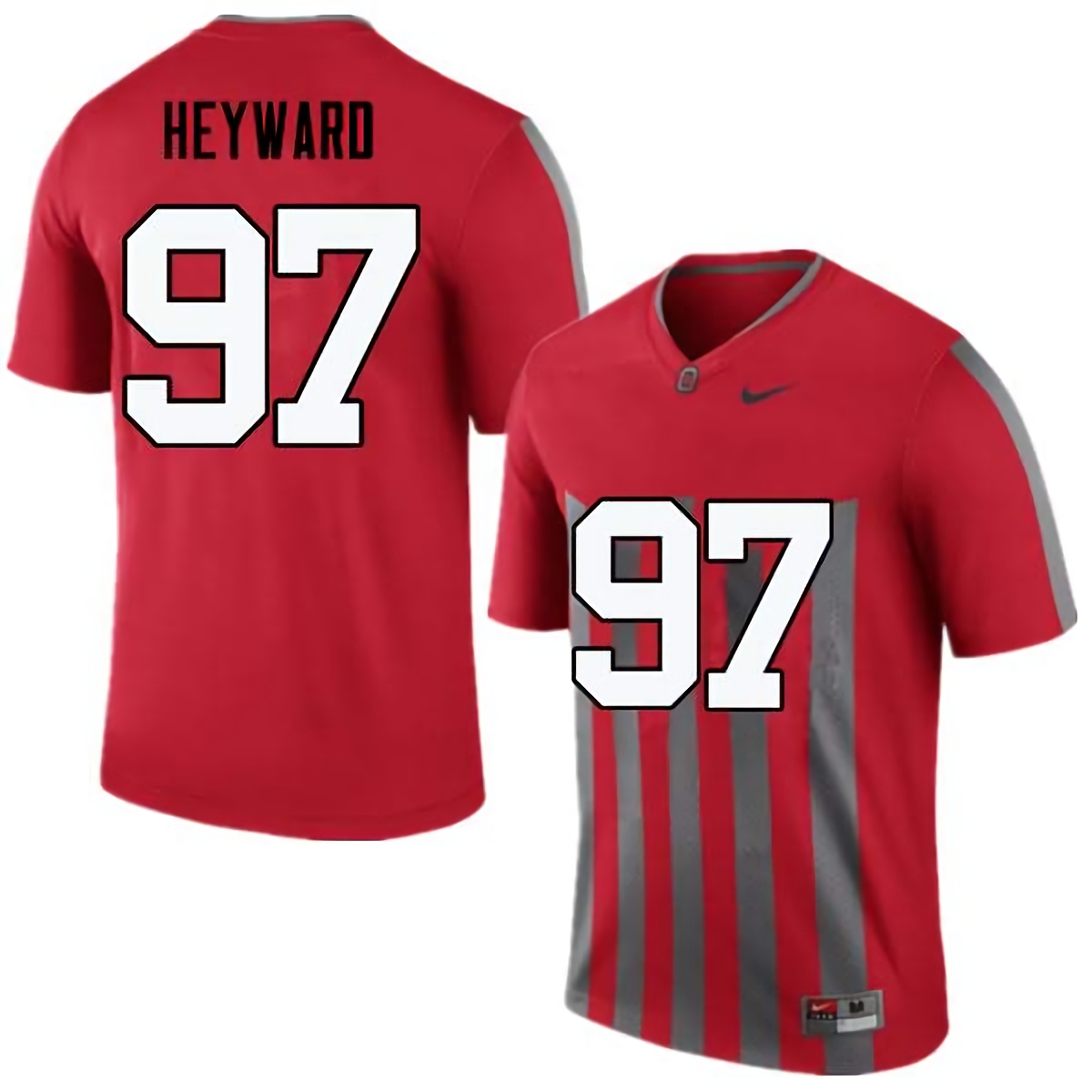 Cameron Heyward Ohio State Buckeyes Men's NCAA #97 Nike Throwback Red College Stitched Football Jersey RNB1156ZI